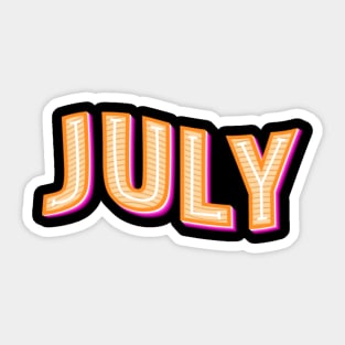 months of the year,july month, july born, july festival Sticker